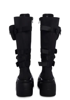 Poster Grl Boots|Platforms*Mad Hustle Knee High Combat Boots