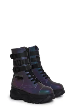 Poster Grl Boots*Mad Hustle Pocket Combat Boots - Reflective
