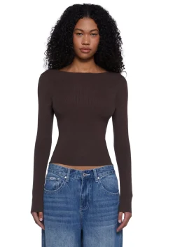 X_HONEY MANGO Tops*Made Me Realize Sweater Top - Brown
