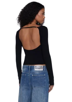 X_HONEY MANGO Tops*Made Me Realize Sweater Top-Black