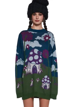 Current Mood Tops|Plus*Magic Daze Knit Sweater - Dark Blue