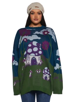 Current Mood Tops|Plus*Magic Daze Knit Sweater - Dark Blue