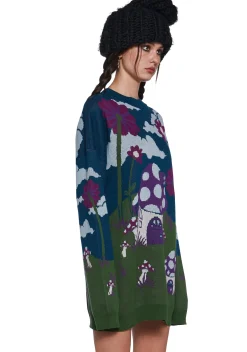 Current Mood Tops|Plus*Magic Daze Knit Sweater - Dark Blue