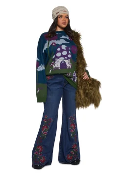 Current Mood Tops|Plus*Magic Daze Knit Sweater - Dark Blue