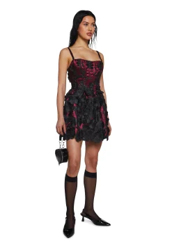 Sugar Thrillz Dresses|Plus*Magic Moves Corset Dress - Floral Dreams