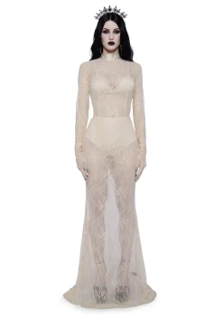 Unholy Dresses*Majesty Masque Maxi Dress Set - Off White