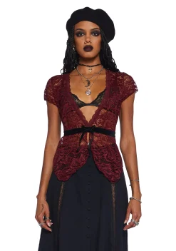 Widow Tops*Make Them See Lace Top