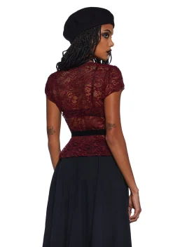 Widow Tops*Make Them See Lace Top