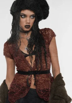 Widow Tops*Make Them See Lace Top