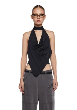 Generation Kiss Tops|Plus*Matilda Draped Halter Top