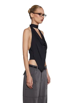 Generation Kiss Tops|Plus*Matilda Draped Halter Top