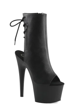 Pleaser Platforms|Heels*Matte Handlin' Business Open Toe Platform Booties