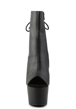 Pleaser Platforms|Heels*Matte Handlin' Business Open Toe Platform Booties
