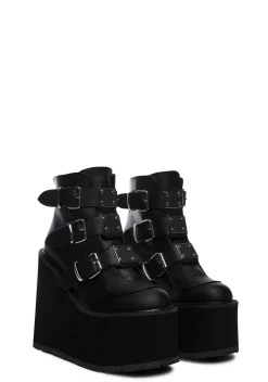 Demonia Boots|Platforms*Matte Low Trinity Boots
