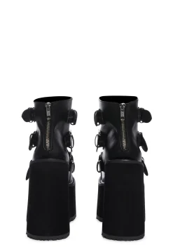 Demonia Boots|Platforms*Matte Low Trinity Boots