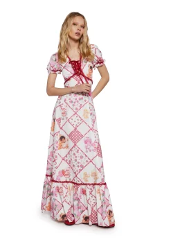 Dolls Kill | Care Bears x Strawberry Shortcake Dresses*Meadow Mornings Quilt Maxi Dress