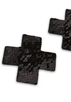 Neva Nude Beauty*Medusa Sequin X Shape Pasties