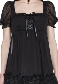 Widow Dresses|Plus*Melancholy Sweetness Babydoll Dress