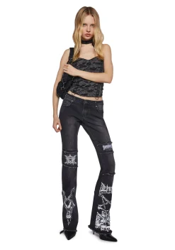 Widow Tops|Plus*Metal Mashup Shredded Top
