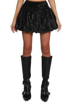 Current Mood Bottoms|Skirts*Midnight Crush Bubble Mini Skirt