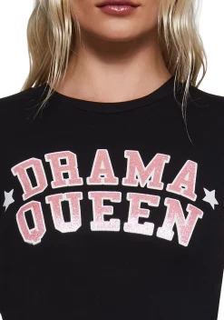 Sugar Thrillz Tops*Midnight Dramatic Confessions Baby Tee
