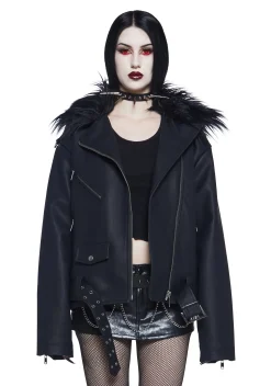 Widow Outerwear|Plus*Midnight Resurrections Moto Jacket