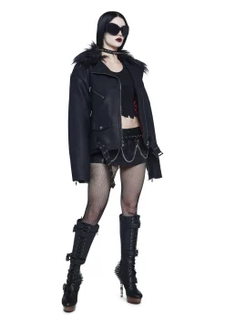 Widow Outerwear|Plus*Midnight Resurrections Moto Jacket