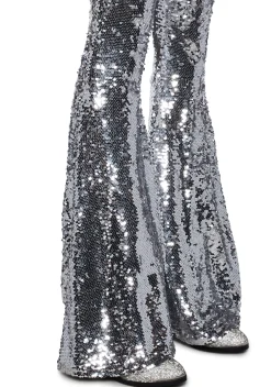 Club Exx Bottoms|Pants*Mirror Ball Dancer Flare Pants