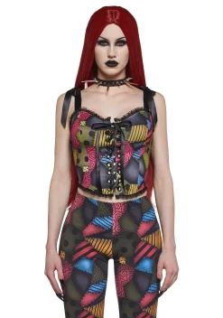 Trickz N' Treatz Corsets|Tops*Mismatched Doll Corset Top