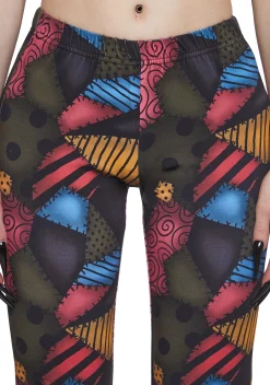 Trickz N' Treatz Bottoms|Plus*Mismatched Doll Flared Leggings