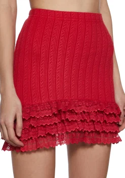 Sugar Thrillz Tops*Mistletoe Moves Cardigan Set- Red