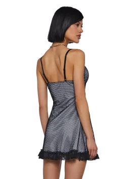 Widow Dresses|Mini Dresses*Misty Shed Ur Skin Fishnet Mini Dress