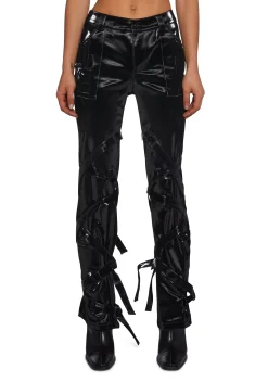 DARKER WAVS Bottoms|Pants*Modulation Liquid Velvet Strappy Pants