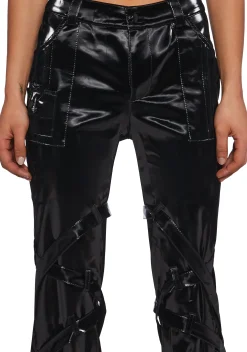 DARKER WAVS Bottoms|Pants*Modulation Liquid Velvet Strappy Pants