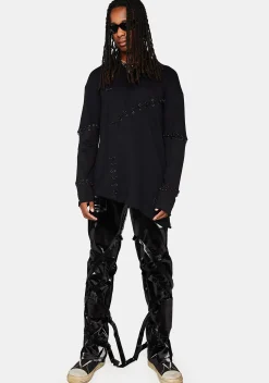 DARKER WAVS Bottoms|Pants*Modulation Liquid Velvet Strappy Pants
