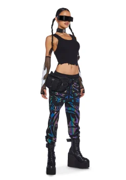 Club Exx Bottoms|Pants*Moon Labyrinth Reflective Joggers