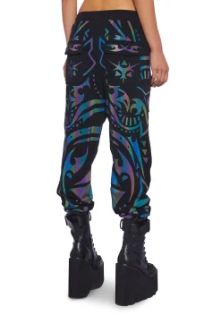 Club Exx Bottoms|Pants*Moon Labyrinth Reflective Joggers