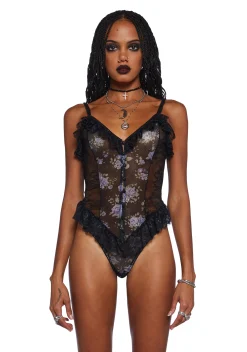 Widow Lingerie*Moonlight Romance Floral Bodysuit