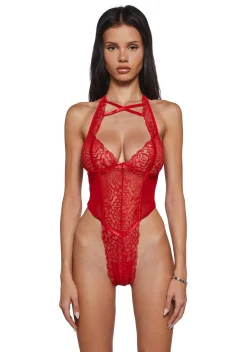 Sugar Thrillz Lingerie*Moonlight Snuggles Lace Bodysuit