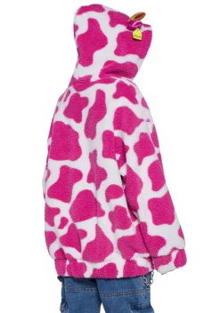 dELiA*s by Dolls Kill Outerwear|Plus*Moo-Tastic Mingle Hooded Sherpa Jacket