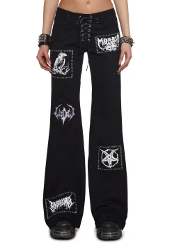 Widow Bottoms*Morbid Curiosity Flare Pants