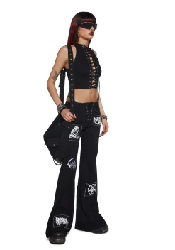 Widow Bottoms*Morbid Curiosity Flare Pants