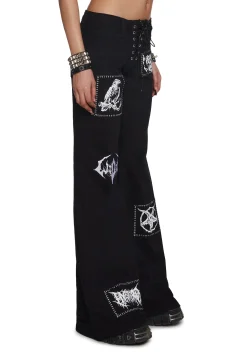 Widow Bottoms*Morbid Curiosity Flare Pants