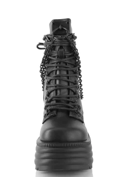 Demonia Boots|Platforms*Morte-65 Ankle Wedge Boots