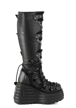 Demonia Boots|Platforms*Morte-215 Platform Wedge Boots
