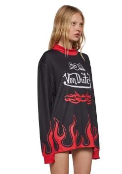 Dolls Kill x Von Dutch Tops*Motocross Long Sleeve Tee