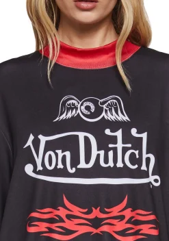 Dolls Kill x Von Dutch Tops*Motocross Long Sleeve Tee