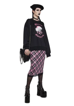 The Grave Girls Bottoms|Skirts*Mournful Cheer Mesh Midi Skirt