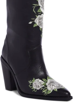 BOY Widow Boots|Cowboy Boots*Mourning Rose Cowboy Boots