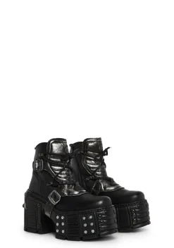 New Rock Boots*M-TM004-C3 Moto Buckle Boots
